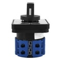 thumbnail image 2 of 660V 20A Switch 4-Position 2 Pole Rotary Selector Universal Rotary Cam Changeover Switch Electric Motor Reversing Switch,1 * Switch 4 * screw,Blue, 2 of 8