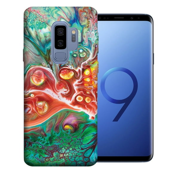 MUNDAZE For Samsung Galaxy S9 Plus Oil Painting Design 7 TPU Gel Phone Case Cover