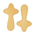 thumbnail image 1 of 2 piezas de cruces de oración artesanales, pequeñas, portátiles, coleccionables, cómodas, decoración de madera Color de la madera, 1 of 9