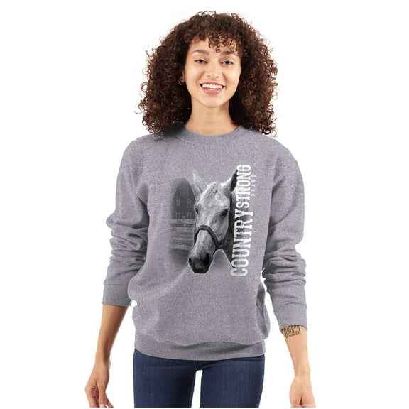 Country Strong Rodeo Western Cowgirl Women Crewneck Sweatshirt Brisco Brands S
