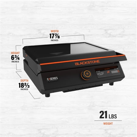Blackstone E-Series 17 Electric Tabletop Griddle with Hood, Black