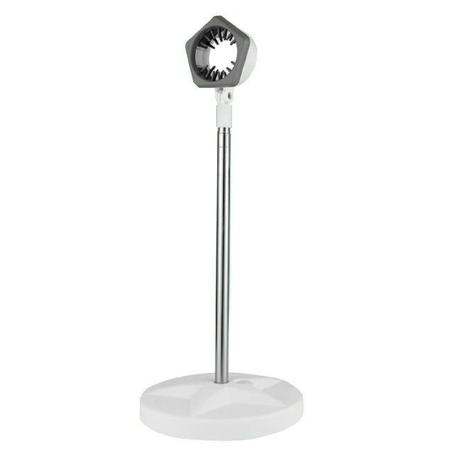 Soporte para secador de pelo giratorio, altura ajustable, ángulo de dientes suaves, soporte de suelo para secador de pelo para baño familiar y salón.