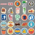 thumbnail image 2 of Paquete de pegatinas clasificadoras de basura, 54 unidades, 2 of 2