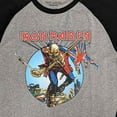 thumbnail image 2 of Iron Maiden Unisex Raglan T-Shirt: Trooper Burst, 2 of 3