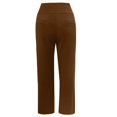 thumbnail image 4 of XINXIAOO Womens Pants Women's Casual Pants Brown Womens Pants Comfy Pants Wide Leg Lounge Pants Summer Pants, 4 of 5