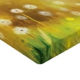 thumbnail image 2 of Ambesonne Watercolor Fitted Sheet, Dandelions Fawn Colors, Twin XL Size, Yellow Green, 2 of 3