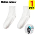 thumbnail image 1 of Disposable Travel Socks for Men Women Washable Compression Socks One Time Portable Compression Cotton Sock for Business Trips white-1pair, 1 of 6