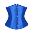thumbnail image 6 of Sexy Womens Waist Trainer Underbust Satin Corset Lingerie Zipper Front Corset Bustier Top Body Shaper Shapewear, 6 of 7
