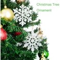 thumbnail image 4 of 36Pcs Christmas Glitter Snowflake Ornaments, 4 Inch Plastic Snowflake Christmas Tree Ornaments Decorations for Winter Wonderland Christmas Party Decorations, White, 4 of 7
