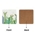 thumbnail image 2 of Xecao Cartoon Cactus for MDF Cork Coaster 4 Pcs,Drink Coasters,Suit for House Warming Gifts New Home ,Coffee Table Decor-Square, 2 of 7