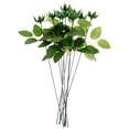 thumbnail image 1 of 1 juego de flores artificiales, cálices, tallos y hojas falsos. Kit de bricolaje de flores falsas, cálices, tallos y hojas., 1 of 6