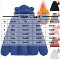 thumbnail image 3 of Htigea Womens Bear Ears Hoodies Sherpa Fleece Hooded Sweatshirts Oversized Long Sleeve Pullover Tops Black S, 3 of 7