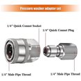 thumbnail image 2 of 1 Juego de acoplador de lavadora a presión Npt de 1/4 pulgadas, conector macho hembra 1/4, accesorios de conexión rápida Pre, 2 of 5