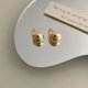 thumbnail image 1 of Hoops Vintage Chapado En Oro Chunky Dome Drop Earrings Para Las Mujeres De Acero Inoxidable Brillante Grueso Lágrima Pendientes Dupes Aros Ligeros, 1 of 4