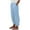 Blue, variant on USNSM Summer Pants for Women Casual Stripe Print Trendy Pants Baggy Elastic Waist Straight Comfy Trousers with Pockets Blue XXL
