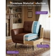 thumbnail image 4 of LAZZO Tufted Leather Accent Chair, Mid-Century Modern Upholstered Armchair for Living Room and Bedroom, Brown, 4 of 7