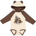 thumbnail image 3 of Inktastic Squirrel Superhero Landing with Acorns Boys or Girls Long Sleeve Baby Bodysuit, 3 of 5
