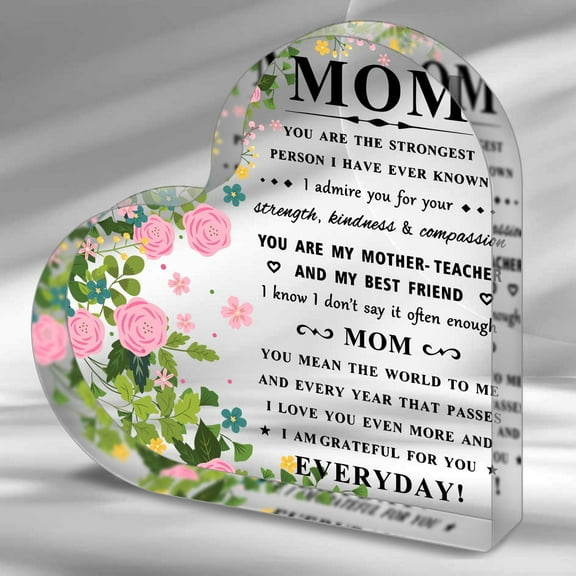 Gifts For Mom Mom Birthday Gifts Mothers Day Gifts - Acrylic Keepsake 3.9X3.9 Inch - I Love You Mom Gifts From Son Daughter - Best Gift Christmas Gift Ideas For Mom