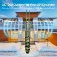 thumbnail image 4 of Punto de acceso de banda dual WAVLINK AC1200 para exteriores, extensor de Wi-Fi de largo alcance con PoE, resistente al agua IP67, 2/4 antenas de alta ganancia de 7 dBi, 4 of 5