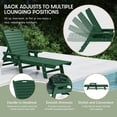 thumbnail image 6 of WestinTrends Malibu Chaise Lounge Outdoor, All Weather Poly Lumber Patio Pool Lounge Chairs with 5 Positions Backrest, Dark Green, 6 of 10