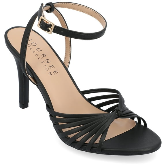 Journee Womens Vanita Multi Strap Stiletto Open Toe Dress Sandals, Widths Available