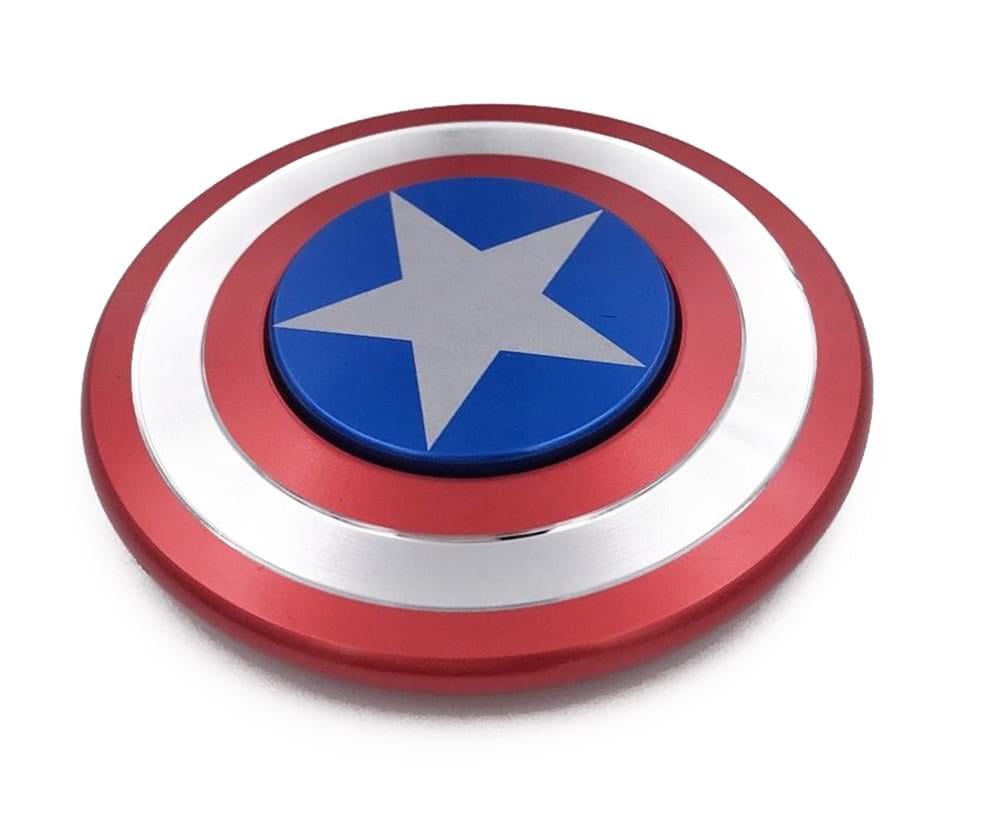 Captain America Fidget FINGER SPINNER Hand Focus Spin All Aluminum Alloy Metal 