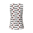 thumbnail image 5 of Xecao Christmas Dachshund print women's scoop neck, loose-fit workout tank tops for the gym., 5 of 9