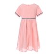 thumbnail image 2 of Girls Peach Striped Metal Decoration Mesh Bottom Dress 10, 2 of 2