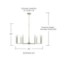 thumbnail image 2 of Capital Lighting 448691AD Portman 9 Light 34" Wide Candle Style Chandelier - Brass, 2 of 7