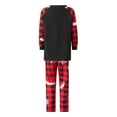 thumbnail image 6 of Fiomva Family Matching Christmas Pajamas Set Long Sleeve Elk Print Tops Plaid Pants XMAS Sleepwear Pjs, 6 of 10