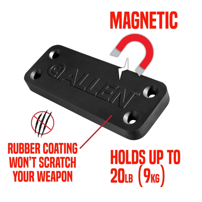 Allen Company Rubber Coated Magnetic Handgun Mount, 35 lbs., Black 