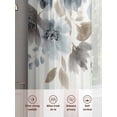 thumbnail image 6 of Blue Brown Spring Floral Sheer Curtains 63 Inch Length 2 Panels Set, Watercolor Summer Botanical Voile Window Treatment Rod Pocket Curtains Sheers Drapes for Bedroom/Living Room/Kitchen 52x"63"x2, 6 of 7