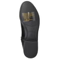 thumbnail image 4 of Forever Women Flat Heel Slouchy Mid-Calf Basic Light Weight Boots Side Zipper Hidden Elastic Opening GENTLE-61 Black PU 8, 4 of 4