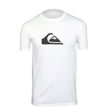 - Quiksilver Mens Comp Logo T-Shirt - White - Small