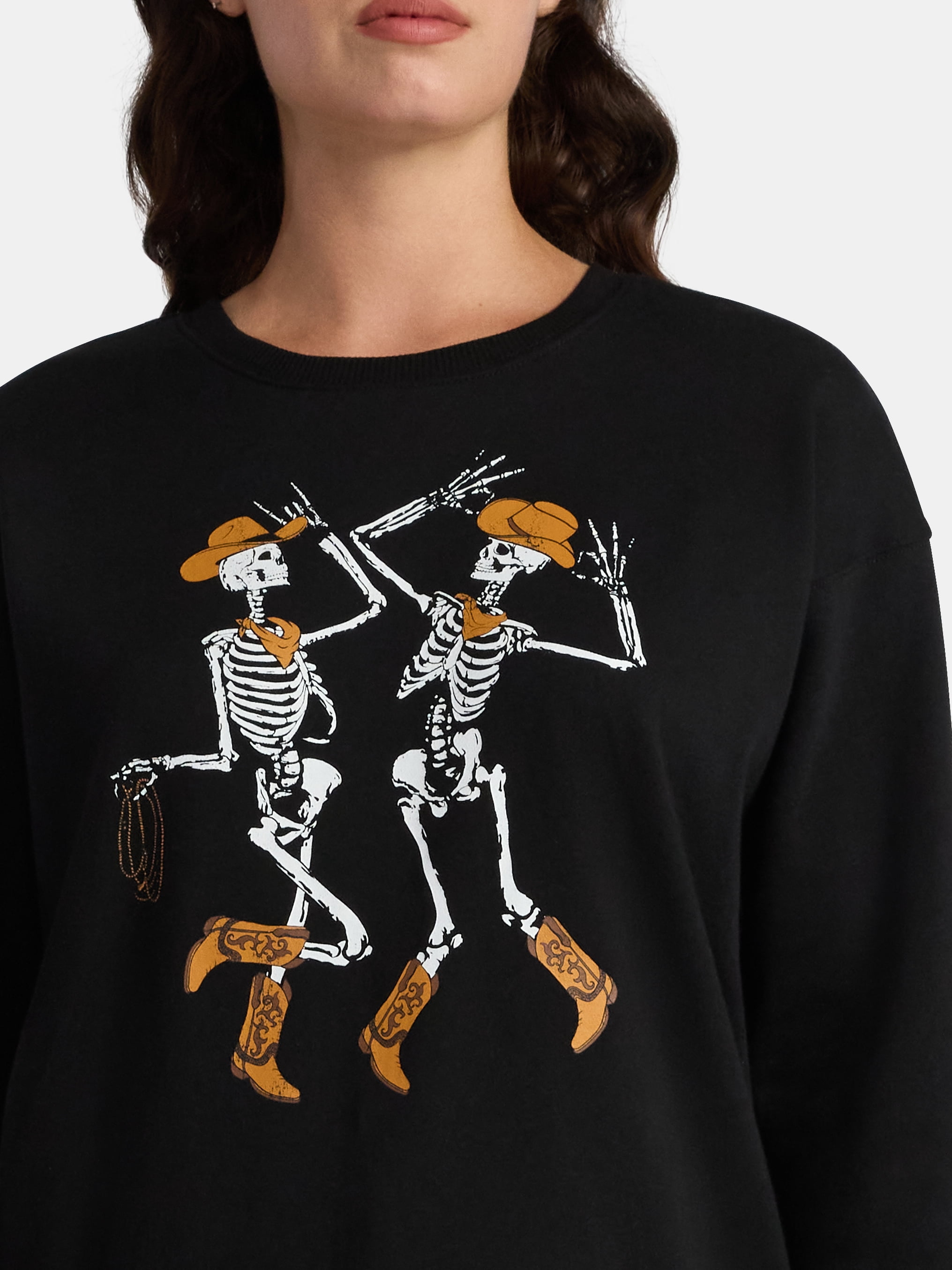 Women's Halloween Howdy Graphic Fleece Sweatshirt from Way to Celebrate, Sizes S-3XL