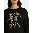 thumbnail image 4 of Women's Halloween Howdy Graphic Fleece Sweatshirt from Way to Celebrate, Sizes S-3XL, 4 of 5