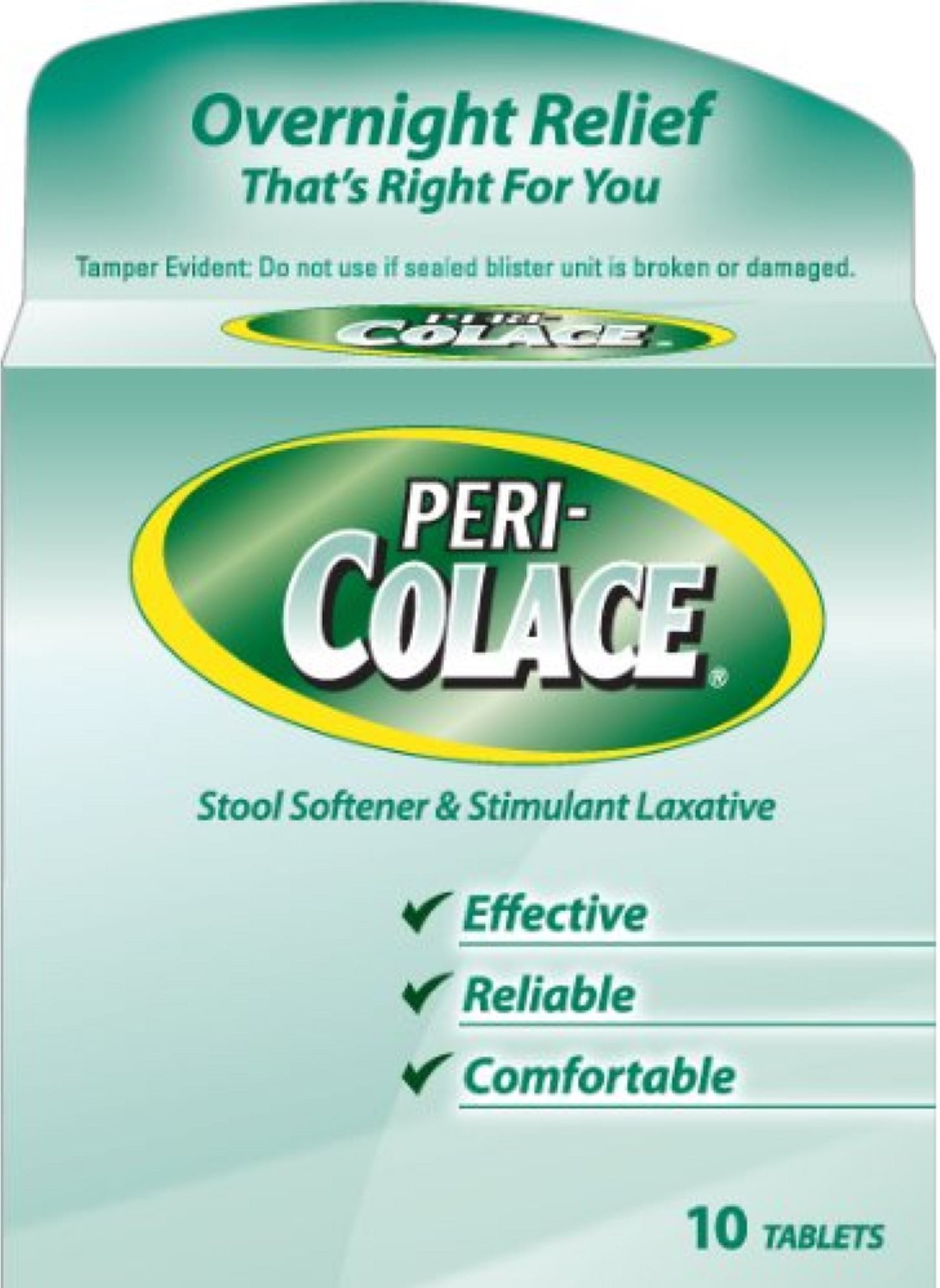 Colace 2in1 Tablets Stool Softener & Stimulant Laxative, Tablets 10 ea (Pack of 4)