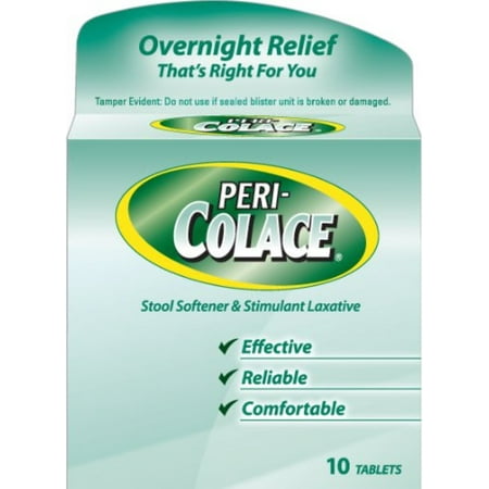 Colace 2-in-1 Tablets Stool Softener & Stimulant Laxative, Tablets 10 ea (Pack of 3)