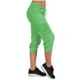 thumbnail image 5 of Teissuly Women's Yoga Pants Loose Soft Drawstring Workout Sweatpants Outdoor Athletic Causal Pants With Pockets Cargo Capris, 5 of 8