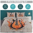 thumbnail image 5 of 3 Pcs Soft Bedding Set, Includes 1 Duvet Cover with Zipper And 2 Pillow,Shams Vintage Guitar With Wings Full(79"×90"), 5 of 8