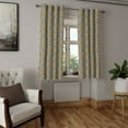 thumbnail image 2 of Ambesonne Royal Grommet Curtain, Abstract Modern Floral Stripe, 50"x84", Dark Mustard Amber, 2 of 5