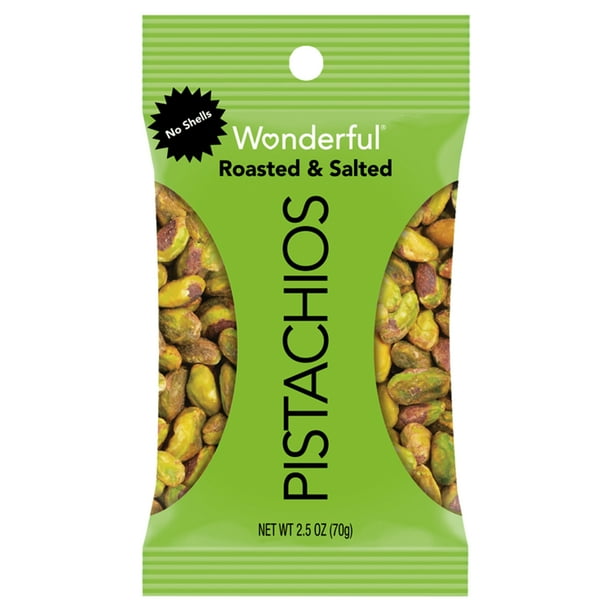 Wonderful Roasted & Salted Pistachios, 2.5 oz - Walmart.com