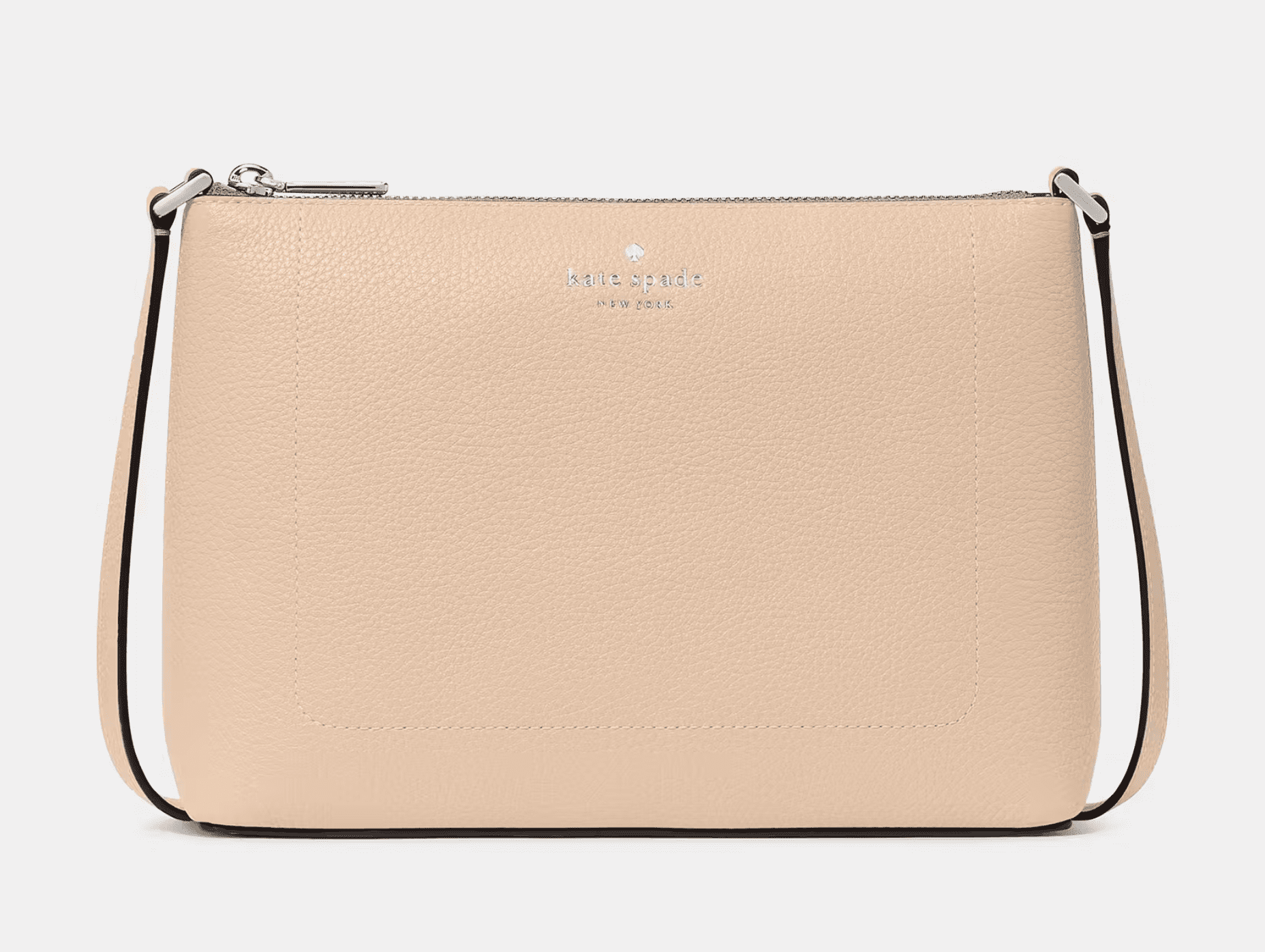 Kate Spade New York Women’s Leila Pebbled Leather Crossbody Bag, Adjustable Strap – KG464