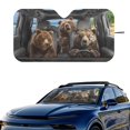 thumbnail image 2 of Xixirimido Car Windshield Sun Shade Front Windshield Cover Universal Fit for SUVs Trucks Foldable Front Window Sunshade Automotive Interior Accessories, Cute Funny Bears, 2 of 8