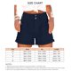 thumbnail image 2 of Mujeres pantalones cortos de verano cintura alta plisado ajuste laminado dobladillo hebillas cierre casual pantalones cortos con bolsillos laterales, 2 of 2
