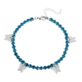 thumbnail image 4 of Shop LC Blue Crystal Set of 3 Charm Anklet Fashion Jewelry Gift for Women Size 10-12", 4 of 8