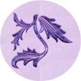 thumbnail image 1 of Ahgly Company Tapis d'Intérieur Lavable en Machine Carré Transitionnel Violet, 3 Pieds Carré, 1 of 7