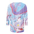 thumbnail image 5 of Fashion 3/4 Sleeve Summer Tops for Womens 2024 Plus Size Spring And Summer Print Top Collar Button Sexy Shirt 3/4 Sleeve Long Sleeve V Neck Top/Shirt Gifts for Womens, 5 of 7
