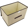 thumbnail image 5 of Casewin Fabric Storage Bins with Lid [2-Pack] Foldable Closet Storage Boxes for Shelves, Large Collapsible Clothing Organizers Containers for Nursery Khaki, 5 of 8