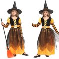 thumbnail image 4 of Zwiiyzr 4-9Y Girls Halloween Outfits for Childrens Princess Hat Dress Up Ball Witch Performance School Clothes Yellow, 4 of 5